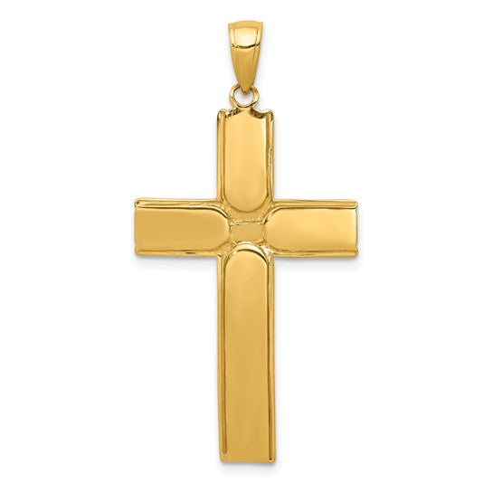 10K Satin Finish Crucifix Pendant