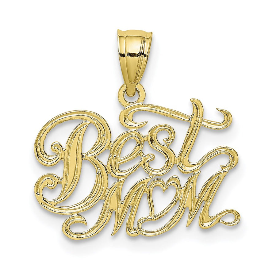 Dije 10K Best Mom en Oro Amarillo