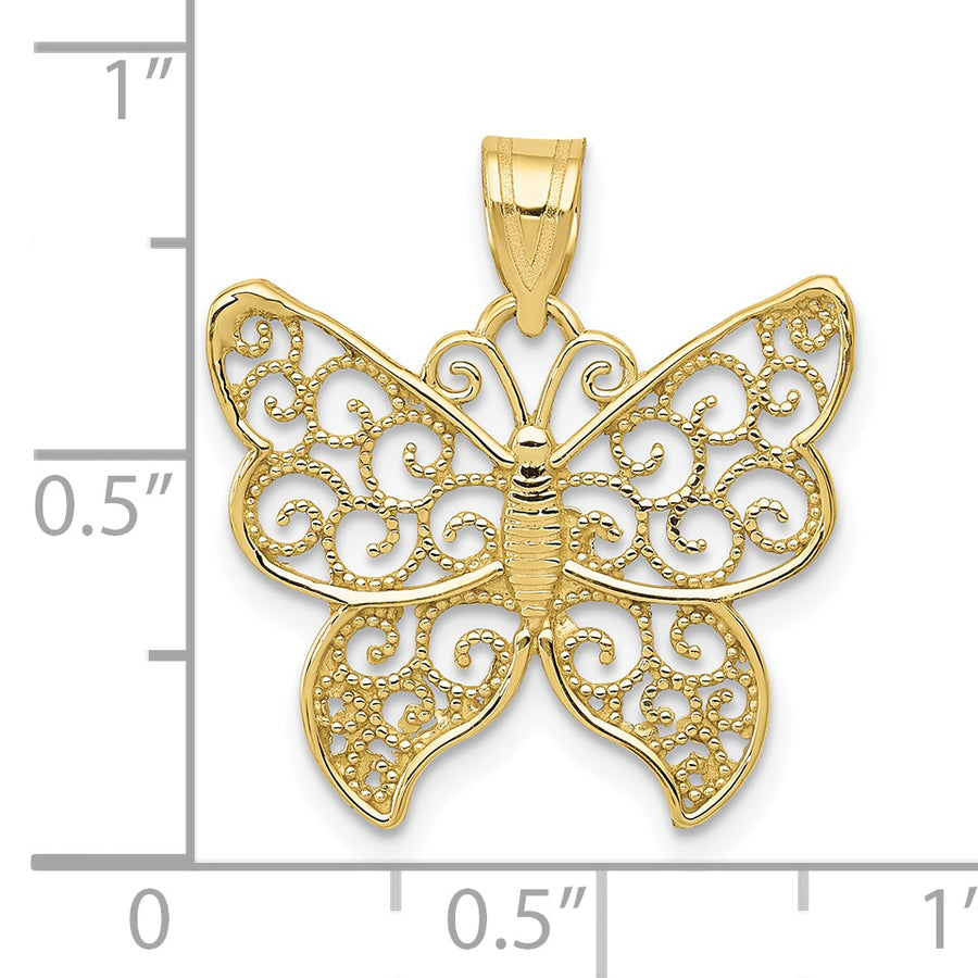 Colgante de Mariposa de Filigrana 10k