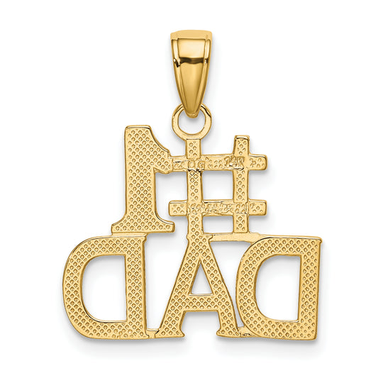 Charm "#1 Dad" en Oro Amarillo de 10K