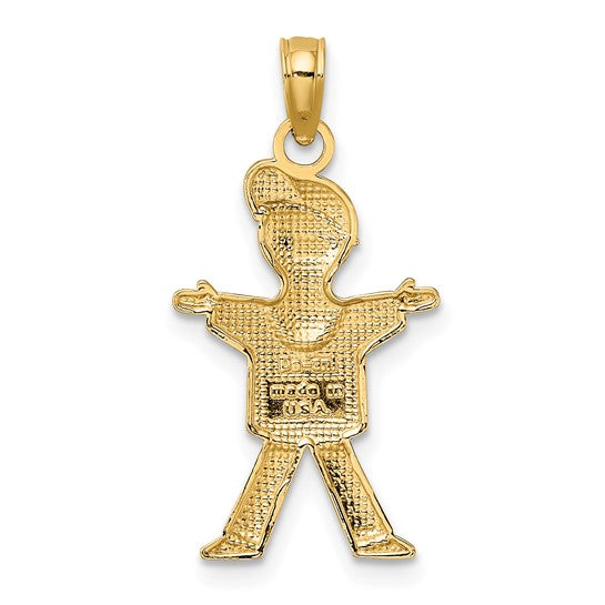 Dije de Niño de Cuerpo Completo en Oro Amarillo de 10K