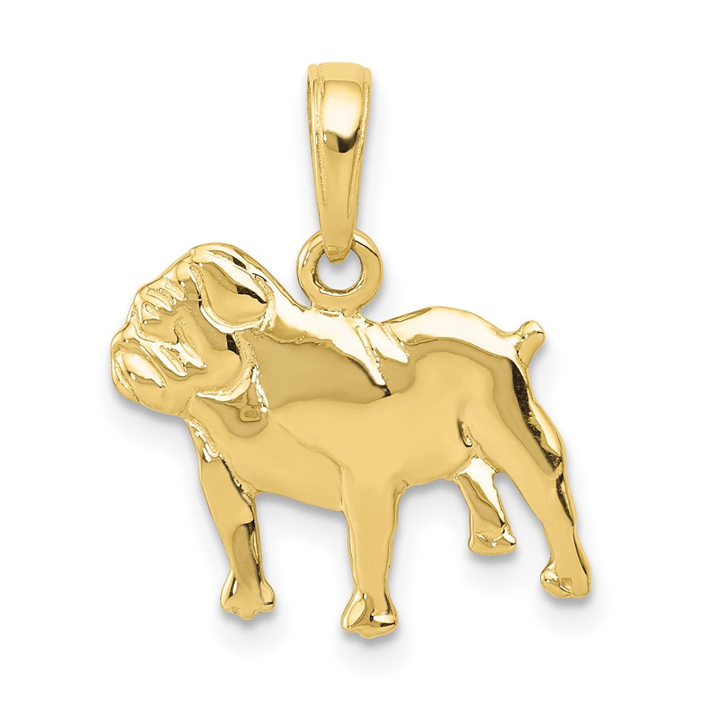 10K Gold Bulldog Pendant