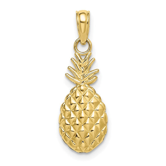 Dije de Piña Texturizado en Oro de 10K