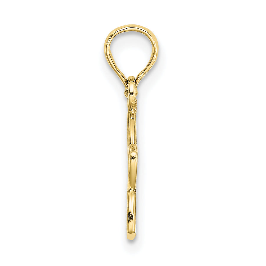 Dije de Flor Cortada en Oro Amarillo de 10K