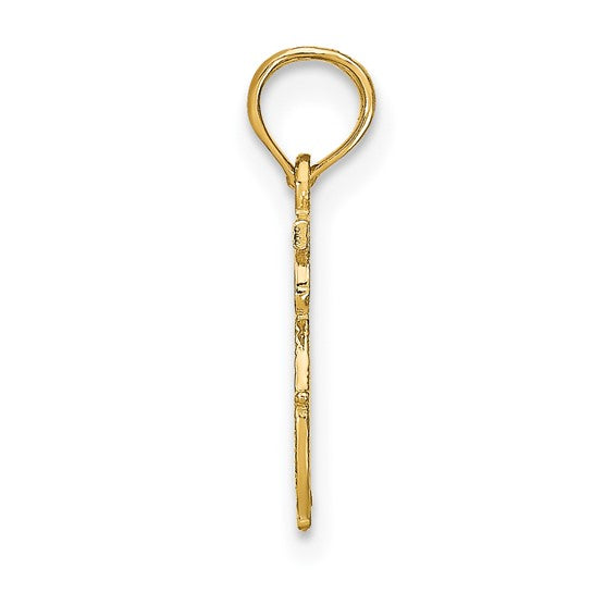 Dije de Aries en Oro Blanco de 14k con Rodio