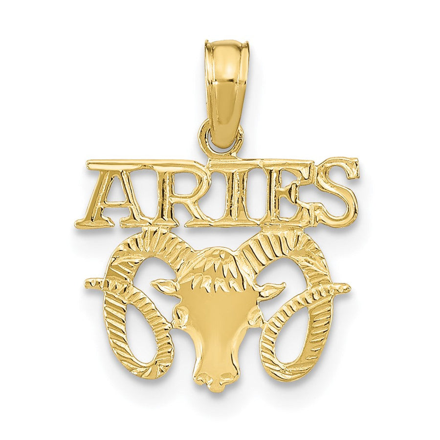 Dije de Aries en Oro Blanco de 14k con Rodio