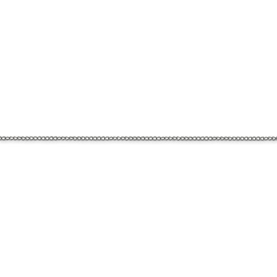 Cadena Curb de Oro Blanco de 10k .5mm con Tarjeta