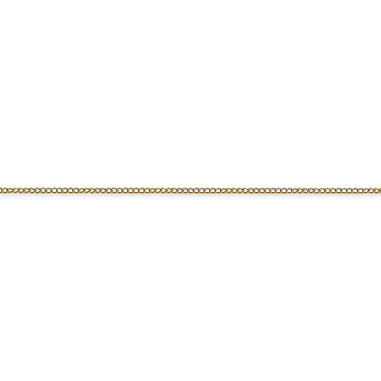 Cadena Curb Cardada de 0.5mm en Oro Amarillo de 10k (18 pulgadas)