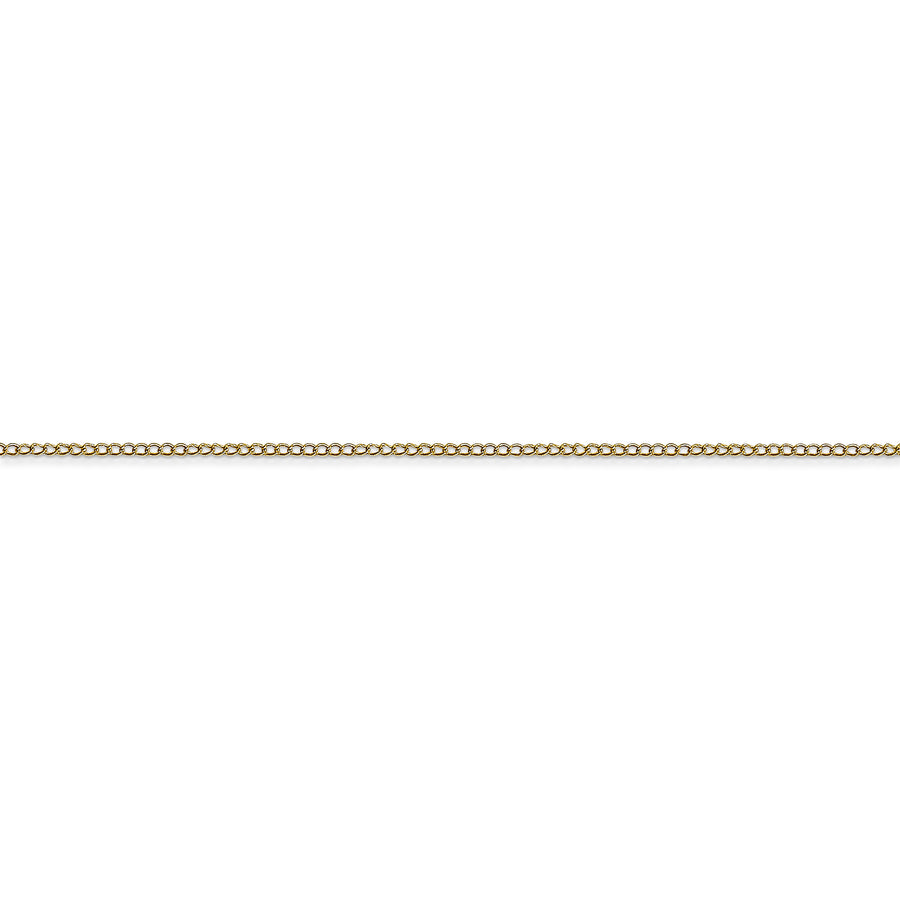 Cadena Curb Cardada de 0.5mm en Oro Amarillo de 10k (24 pulgadas)