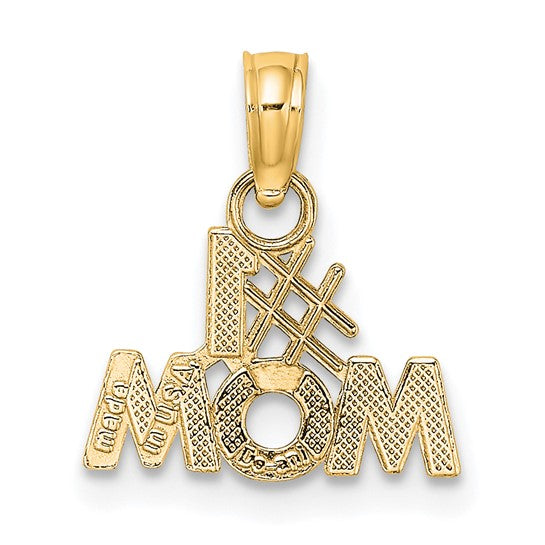 Dije de Mamá #1 en Oro de 10K Pulido