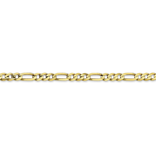 10k gold plated 4mm concave open Figaro chain
