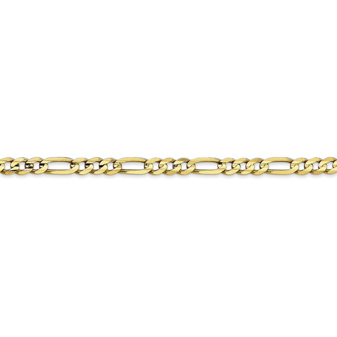 10k gold plated 4mm concave open Figaro chain