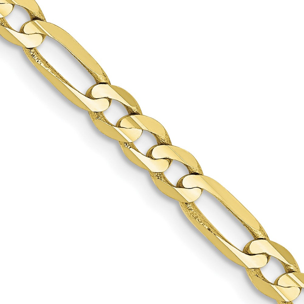 10k gold plated 4mm concave open Figaro chain