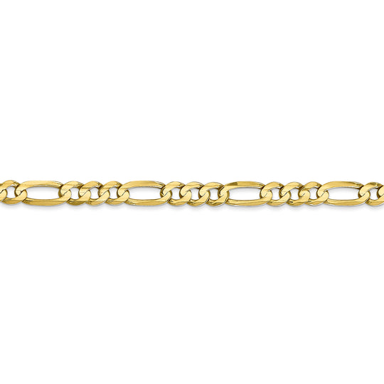 10k 4.5mm Concave Open Figaro Chain
