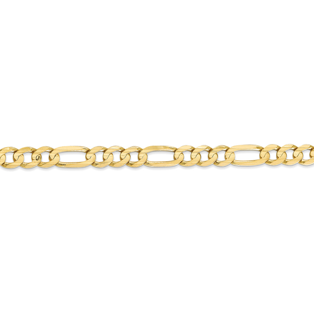 10k gold plated 6mm concave open Figaro chain