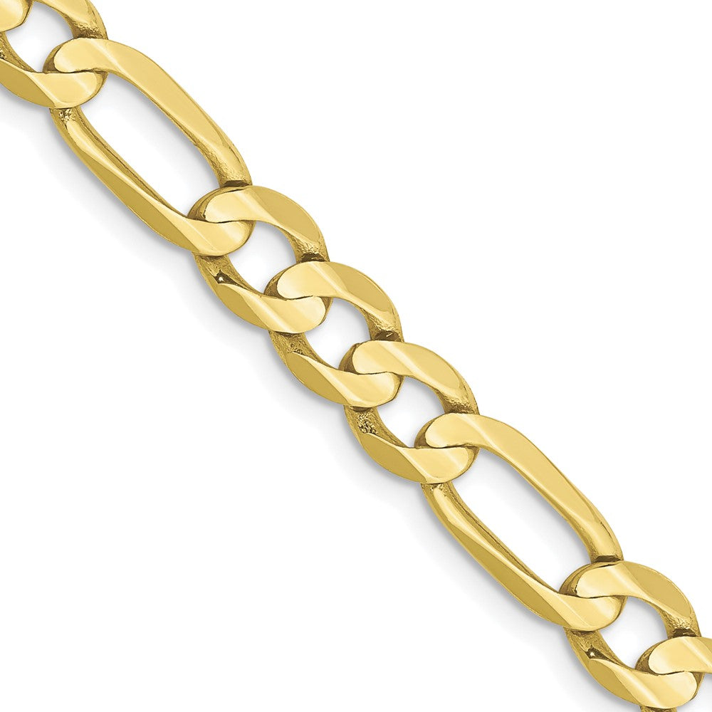 10k gold plated 6mm concave open Figaro chain