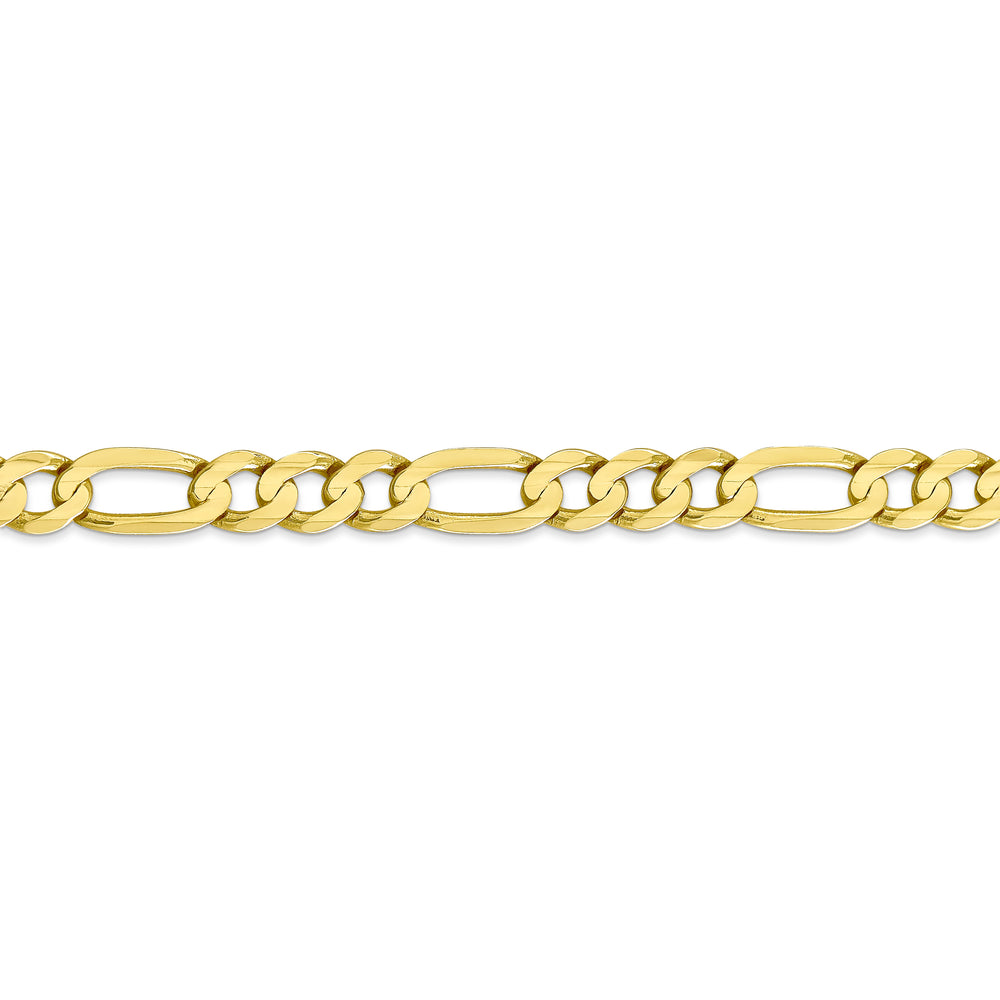 10k 6.75mm Concave Open Figaro Chain