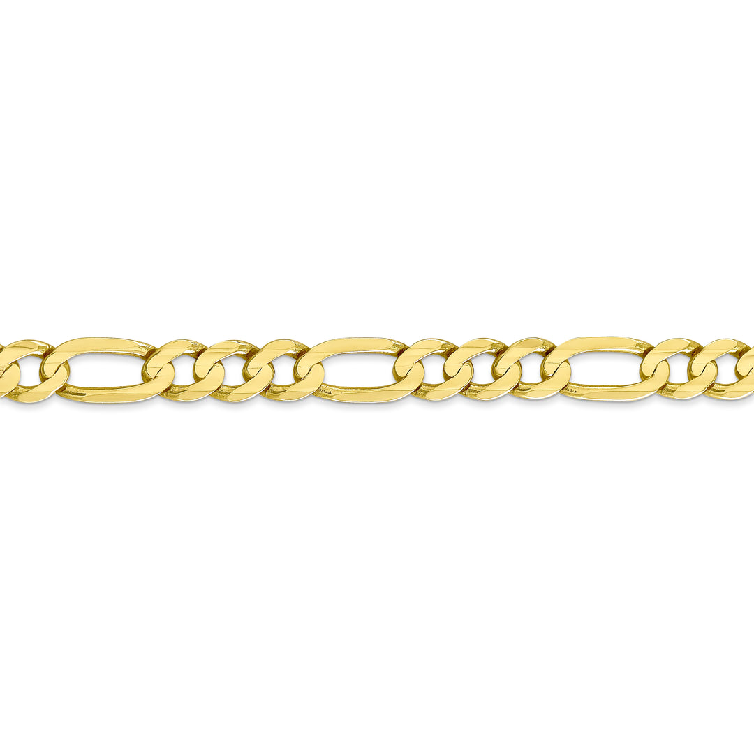 10k 6.75mm Concave Open Figaro Chain