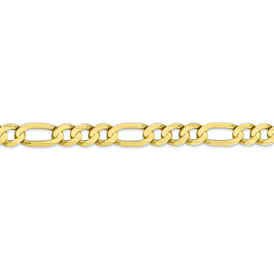 10k 6.75mm Concave Open Figaro Chain