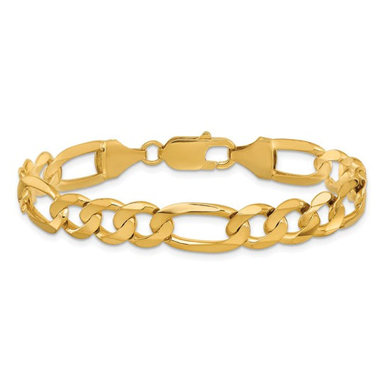 Tobillera de Cadena Parisiana de Trenza de Oro Amarillo 10K de 1 mm