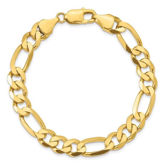 Tobillera de Cadena Parisiana de Trenza de Oro Amarillo 10K de 1 mm