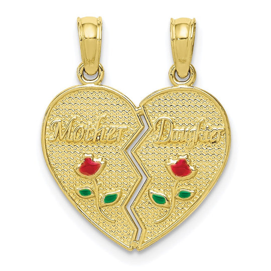 Dije de Madre e Hija en Oro de 10K Esmaltado