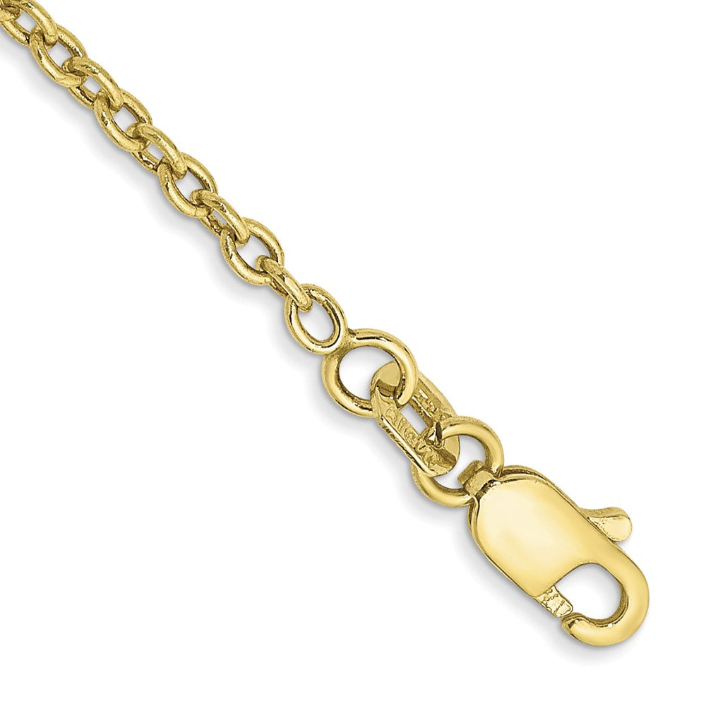 Tobillera de Oro Amarillo de 10K de 10 Pulgadas y 1.8 mm Tipo Forzantina con Cierre de Langosta