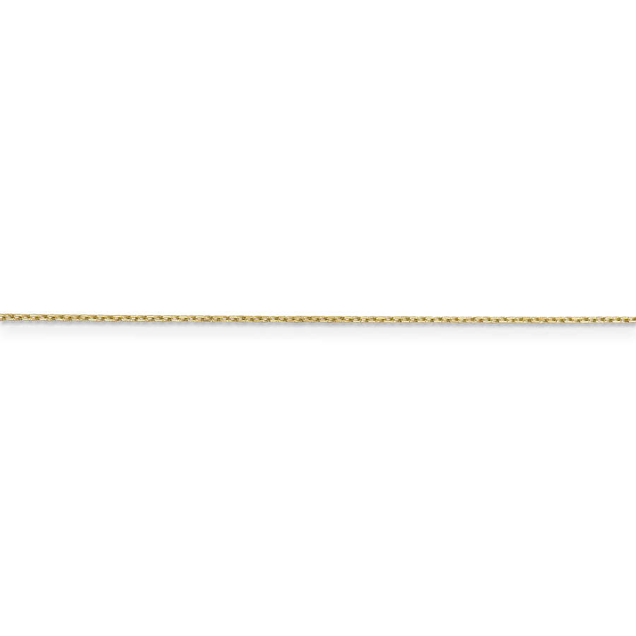 Cadena con Cierre de Anillo de Resorte de 0.8 mm en Oro de 10k