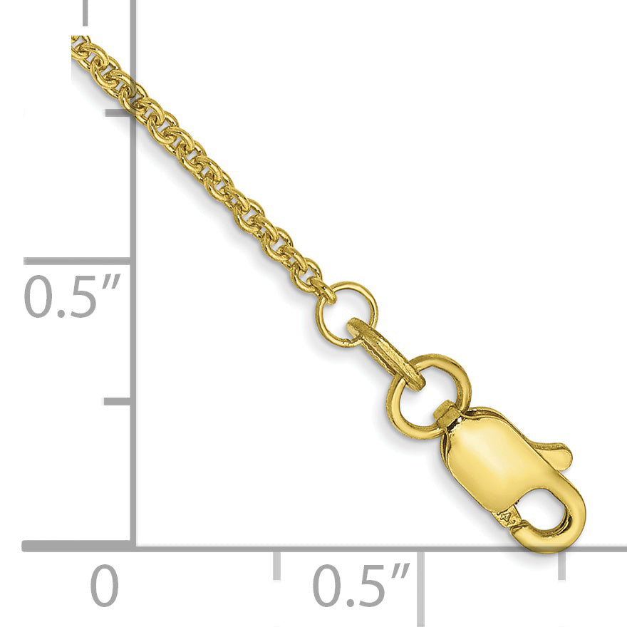 10K 1.4mm Round Open Link Chain Ring Anklet