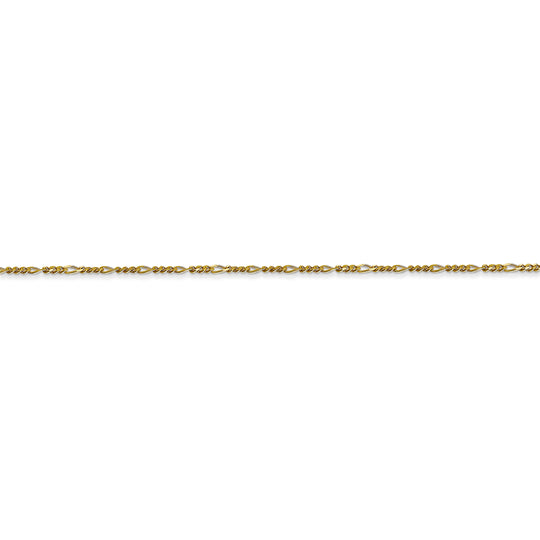 1.25mm Flat Figaro Pendant Chain in 10k Yellow Gold