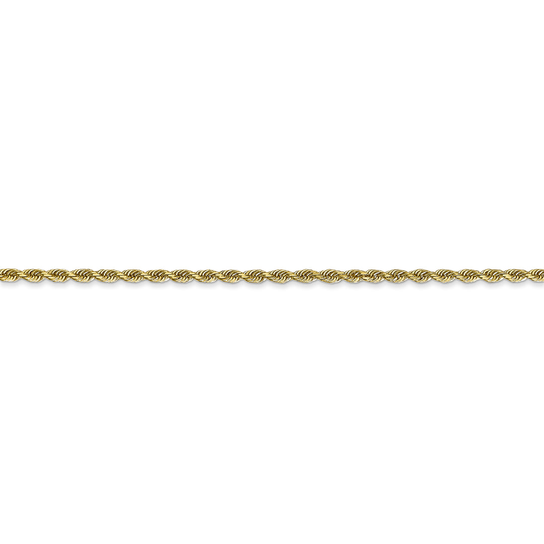 10K Yellow Gold Diamond Cut Quadruple Rope Chain – 2 mm, 26 Inches, with Lobster Clasp