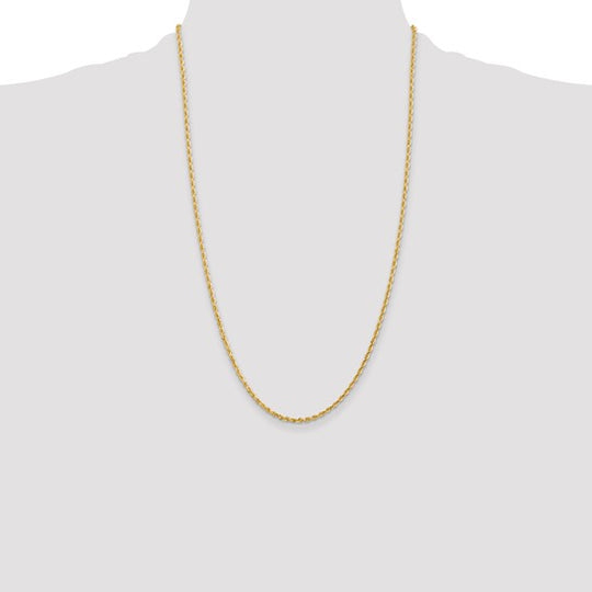 10K Yellow Gold 2.25mm Quadruple Diamond Cut Chain with Lobster Clasp