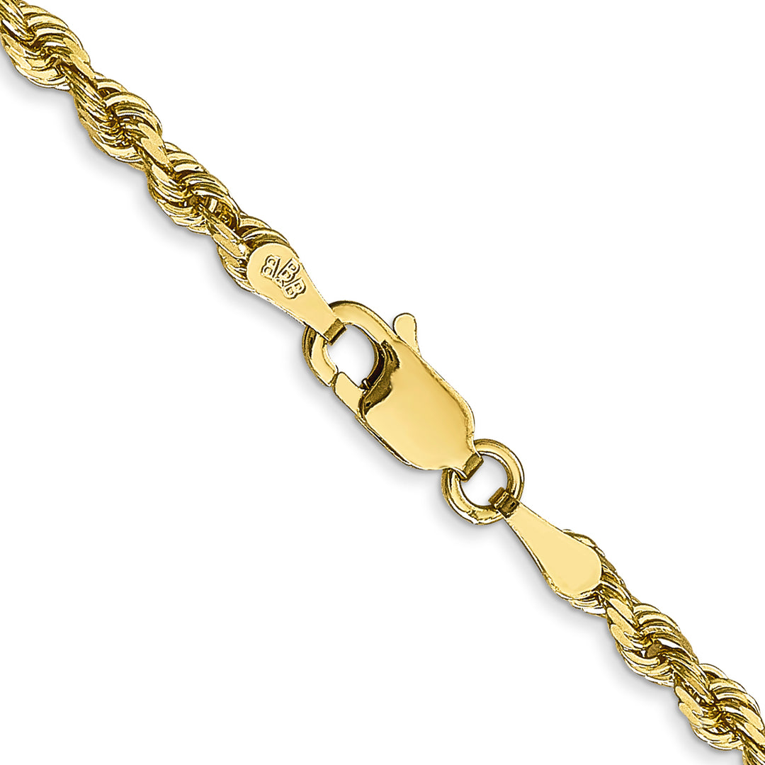 Cadena de Cuerda Cuádruple D/C de Oro Amarillo de 10k y 3mm – 30 Pulgadas