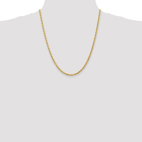 Cadena de Cuerda de 10K de 3.35 mm con Corte Diamante y Cuádruple