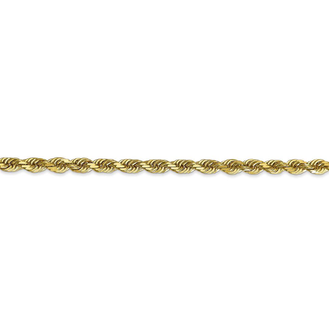 Cadena de Cuerda Cuádruple de 10k Oro Amarillo de 4mm con Cierre de Langosta