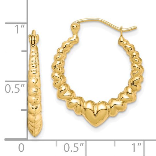 Classic Hollow Polished 10k Gold Earrings
