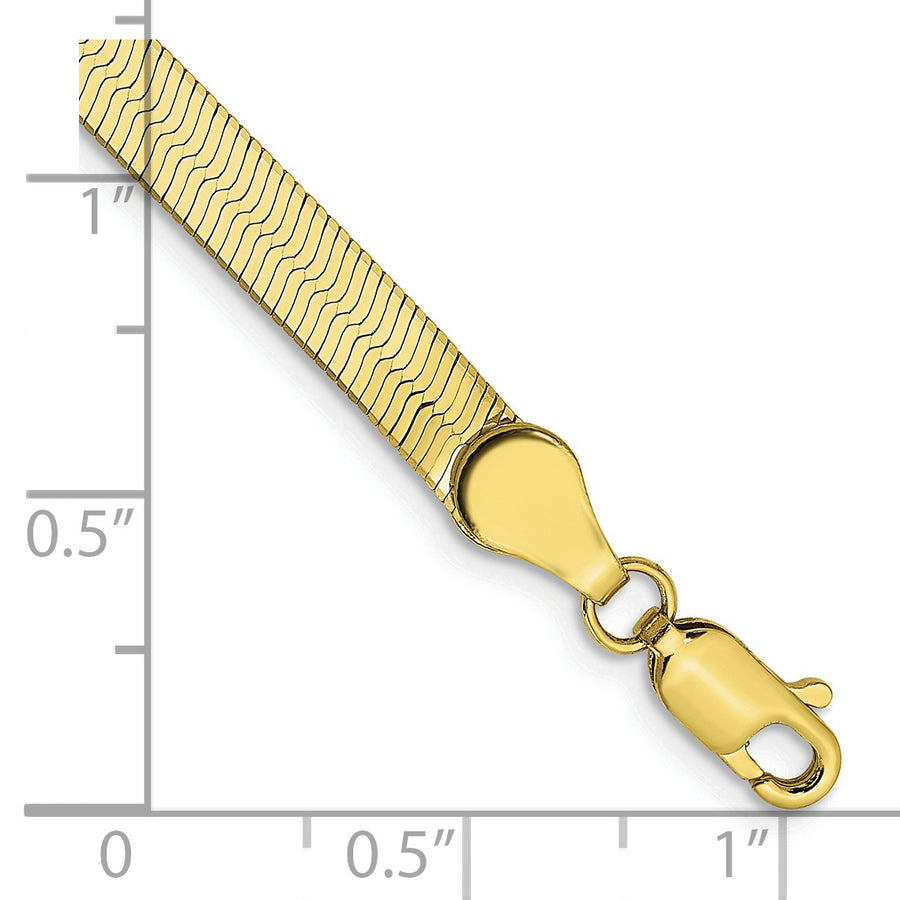 Pulsera de espiga sedosa de 10 k y 4 mm