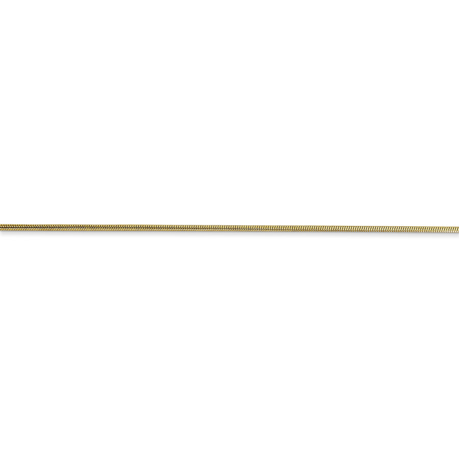 Cadena de serpiente redonda de 10 k y 0,9 mm