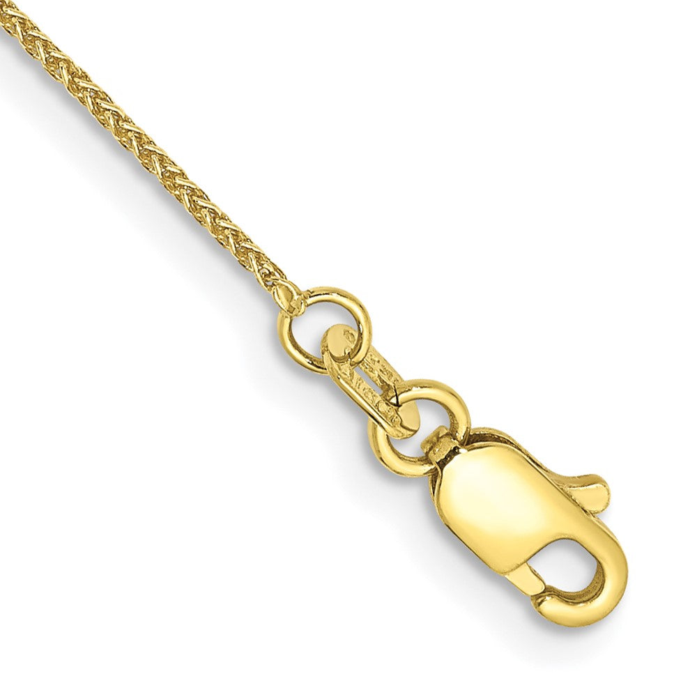 Tobillera de Oro Amarillo de 10K con Cadena Spiga de 0.85 mm y Cierre de Langosta