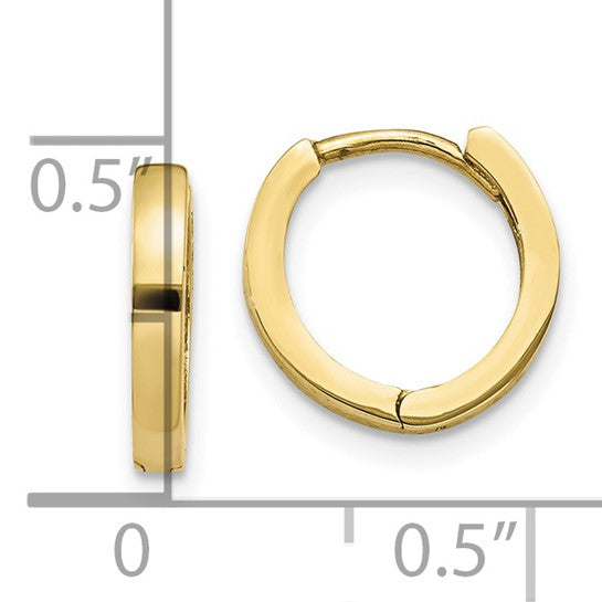 10k Yellow Gold Hinged Hoop Earrings
