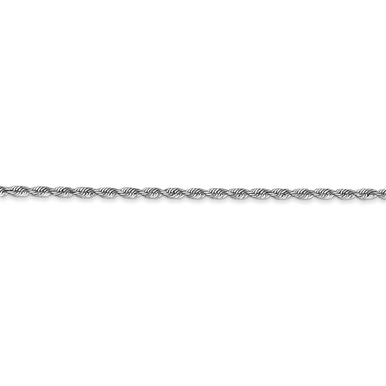 10k White Gold 1.85mm D/C Quadruple Rope Chain