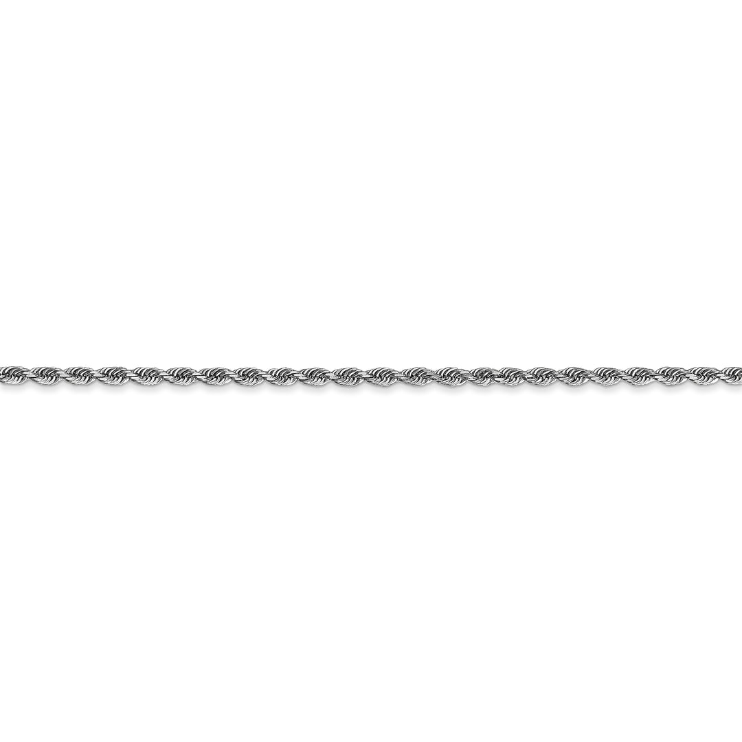 16 Inch 10K White Gold 2mm Diamond Cut Quadruple Rope Chain