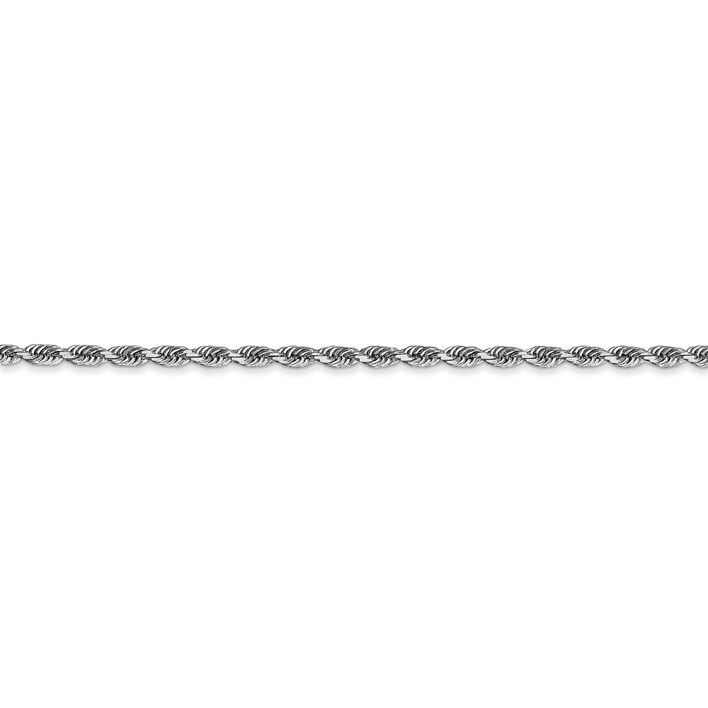 2.25mm Diamond-Cut Quadruple Rope Chain in 10k White Gold