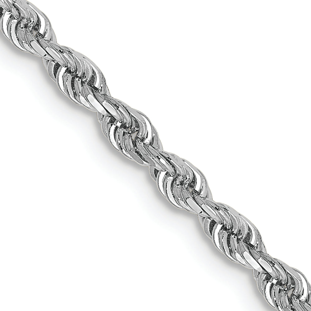 10K White Gold D/C Quadruple Rope Chain – 2.75 mm, 24 Inches