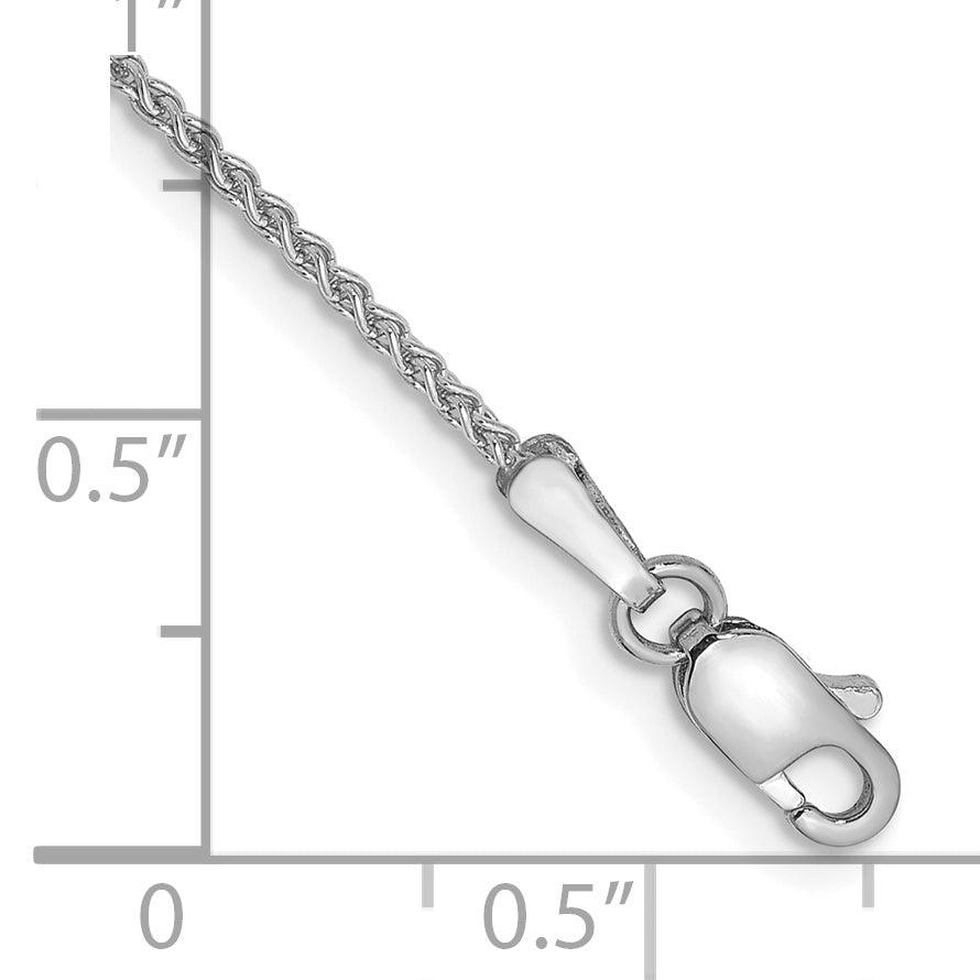Tobillera de Cadena Spiga de 10k Oro Blanco 1.25mm