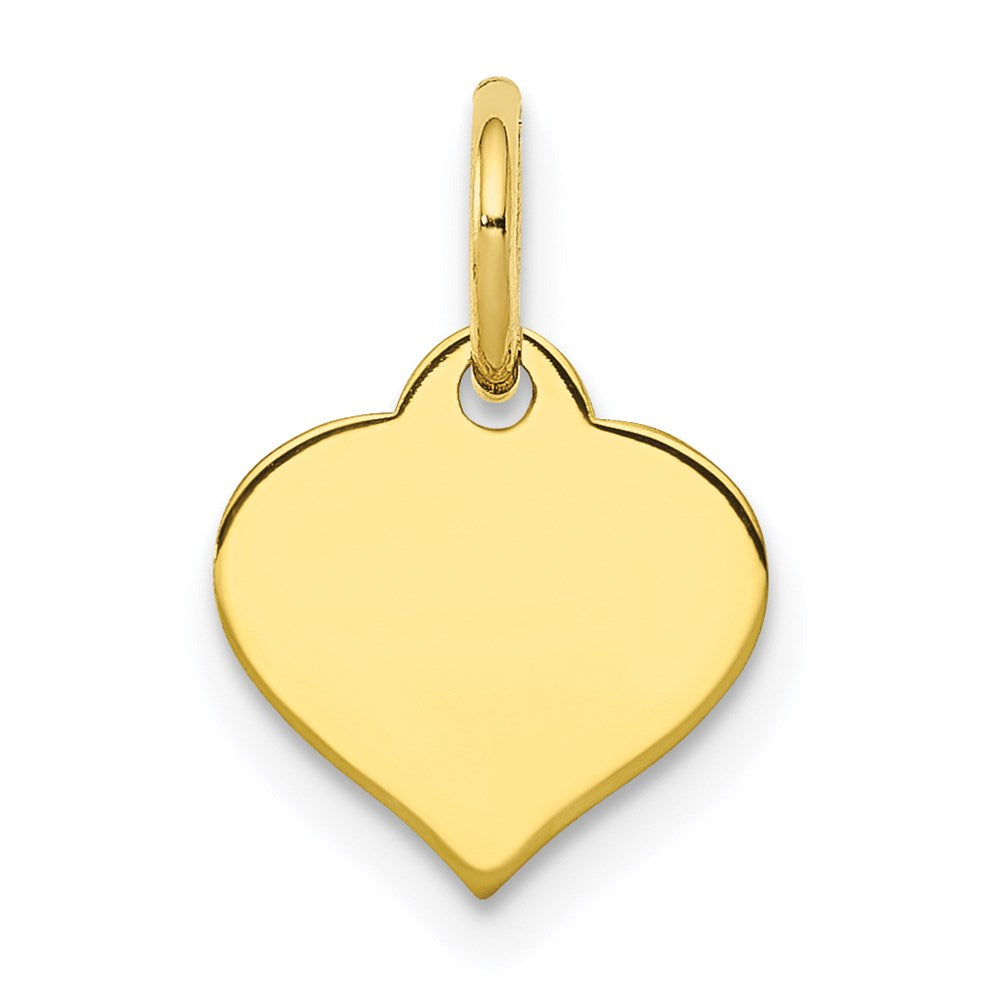 Colgante "Corazón" de Oro Amarillo de 10k con Disco de .013 Gauge