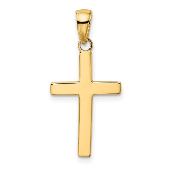 Polished Cross Pendant in 10k Yellow Gold