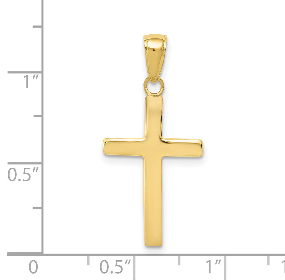 Polished Cross Pendant in 10k Yellow Gold