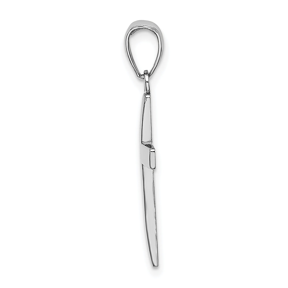 Polished Cross Pendant in 10K White Gold