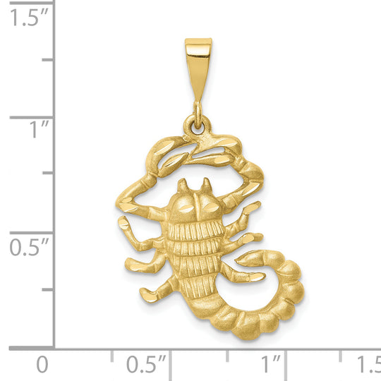 10k Gold Scorpio Pendant